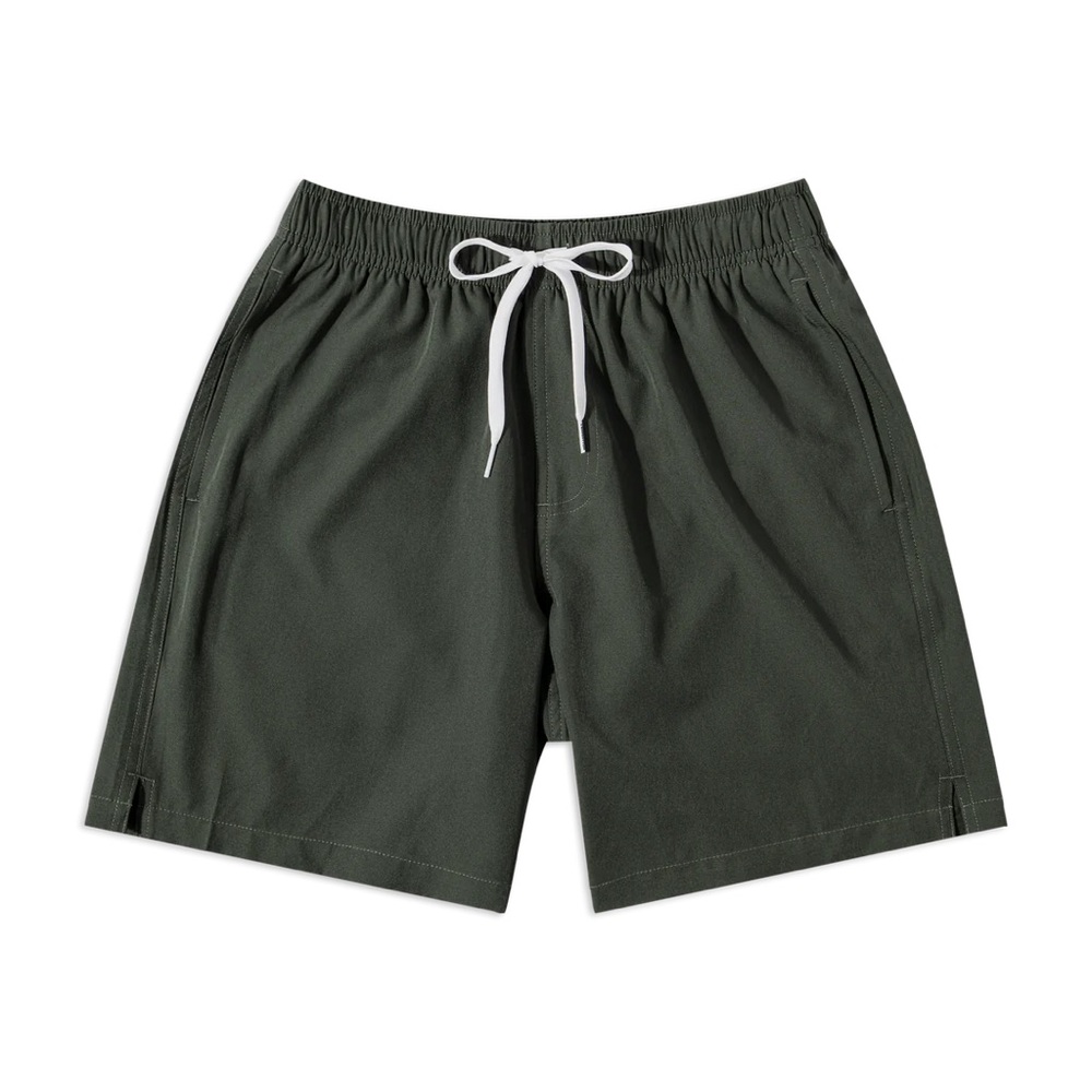 Bearbottom Stretch Swim Solid Trunks - Military G… - image 2